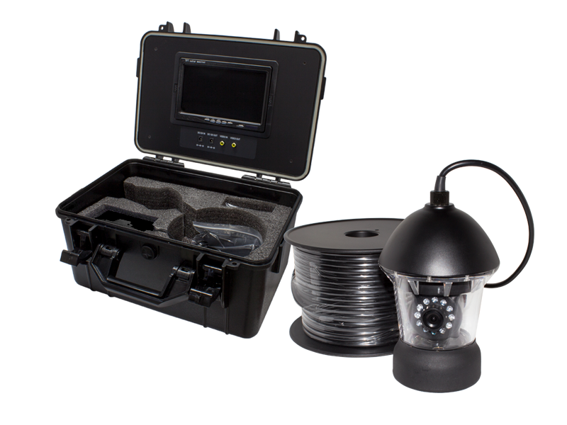 アナログ41万画素 赤外線LED・360度左右旋回機能搭載 水中カメラ