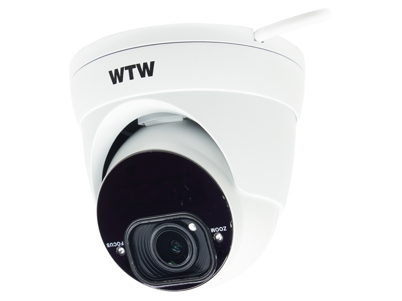 IPCカメラシリーズ 4K800万画素 屋外防滴仕様 PoE受電対応 バリフォーカルレンズ搭載 赤外線ドーム型カメラ WTW-PDRP4630ESD6
