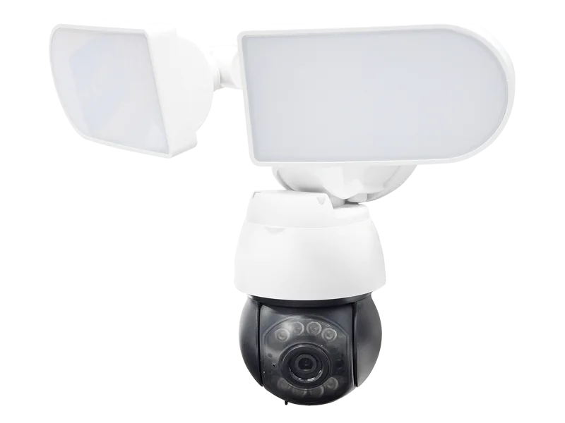 防犯カメラ WIFI PTZ 玄関灯カメラ 400万画素レンズ搭載 赤外線 パネル高輝度 ホワイトLED パンチルト(首振り)機能搭載 IPネットワークカメラ WTW-IPW2211TW