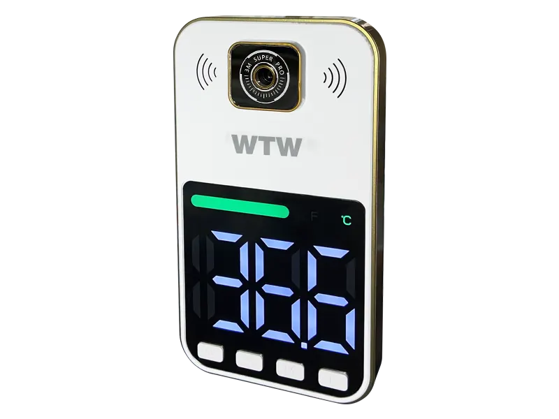 家庭・業務用 非接触式体表面温度計　「はかっちゃう君」 最速0.5秒計測 コロナ対策 屋内 音声アラーム通知 WTW-IPWS1470TG-BT